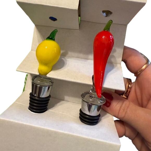 Sandra Alexandra Set of Two Bottle Stoppers NWT - Picture 1 of 4